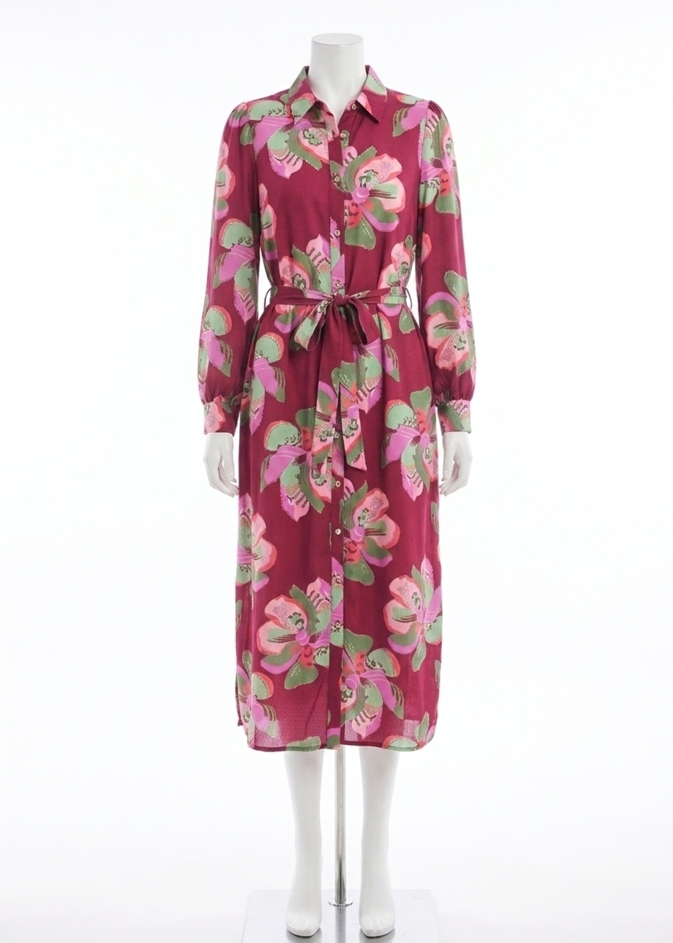 NEW MARY SQUARE ava midi dress in center stage floral plum